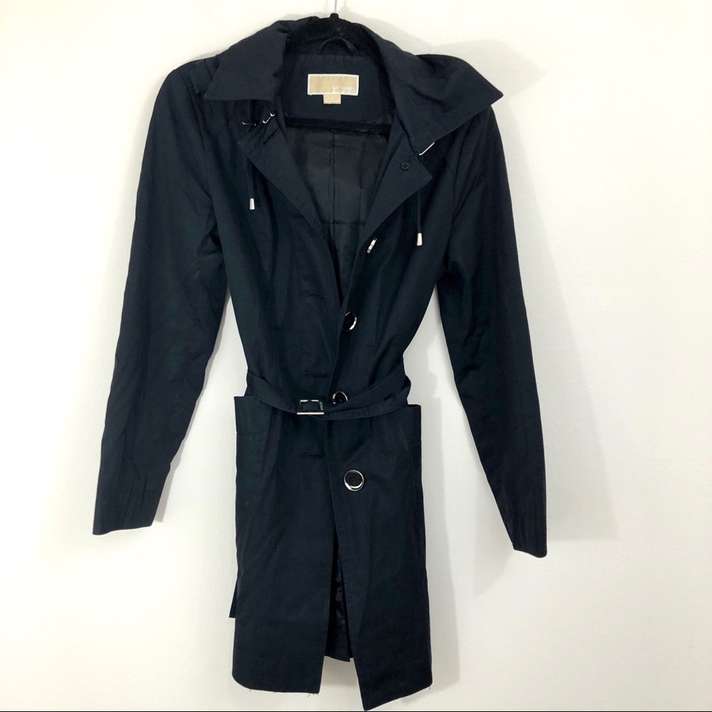 Michael Kors Size S/P Black Trench Coat